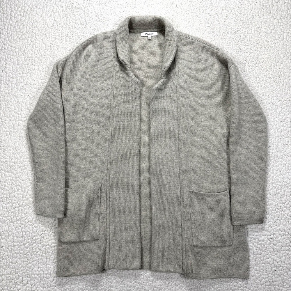 Madewell‎ Spencer Cardigan Sweater Women's XXS Gray Merino Wool Coatigan Boho